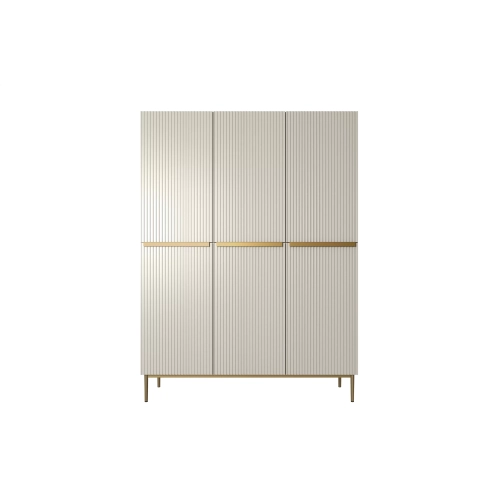 Szafa Nicole 150 cm z półkami - kaszmir / złote nóżki